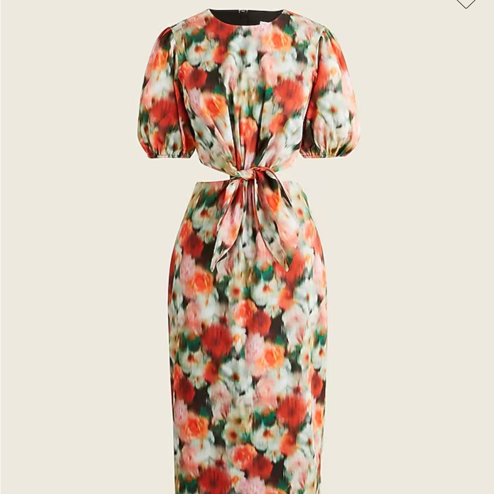 J. Crew Floral Print Midi Dress